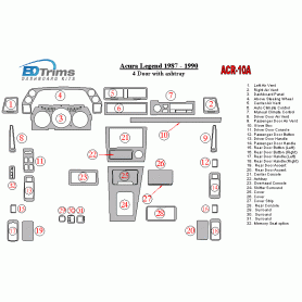 Acura Legend 1987 - 1990 Dash Trim Kit