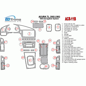 Acura TL 2002 - 2003 Dash Trim Kit