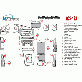 Acura TL 1999 - 2001 Dash Trim Kit