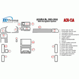 Acura RL 2003 - 2004 Dash Trim Kit