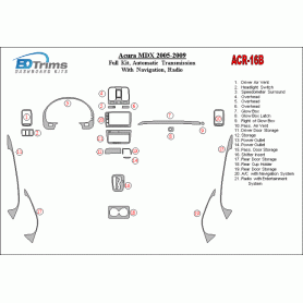 Acura MDX 2005 - 2009 Dash Trim Kit