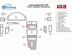 Acura Legend 1991 - 1995 Dash Trim Kit