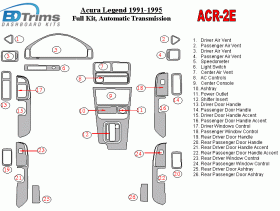 Acura Legend 1991 - 1995 Dash Trim Kit