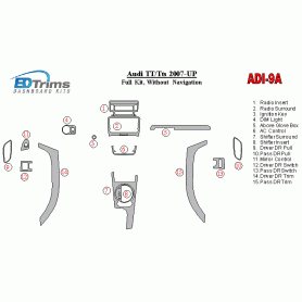 Audi TT 2007 - UP Dash Trim Kit