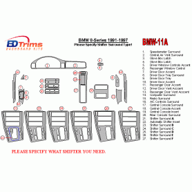 BMW 8 Series 1991 - 1997 Dash Trim Kit