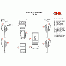 Cadillac SRX 2010 - 2011 Dash Trim Kit