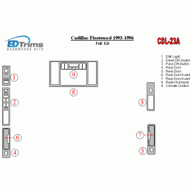 Cadillac Fleetwood 1993 - 1996 Dash Trim Kit