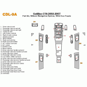 Cadillac CTS 2003 - 2007 Dash Trim Kit