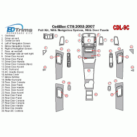 Cadillac CTS 2003 - 2007 Dash Trim Kit