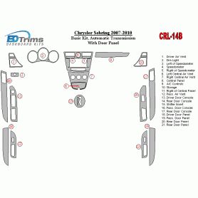 Chrysler Sebring 2007 - 2010 Dash Trim Kit