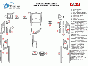 GMC Envoy 2002 - 2005 Dash Trim Kit