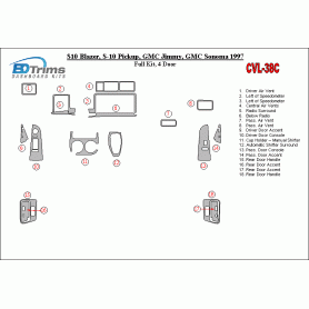 GMC Sonoma 1997 - 1997 Dash Trim Kit