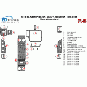 GMC Sonoma 1998 - 2004 Dash Trim Kit