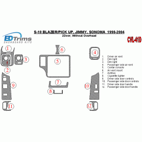 GMC Sonoma 1998 - 2004 Dash Trim Kit