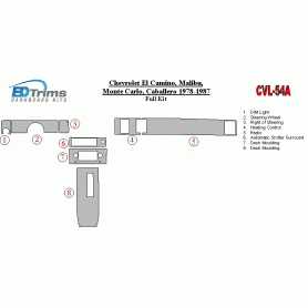 Chevrolet El Camino 1978 - 1987 Dash Trim Kit