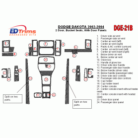 Dodge Dakota 2002 - 2004 Dash Trim Kit