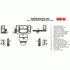 Dodge Dakota 2001 - 2001 Dash Trim Kit