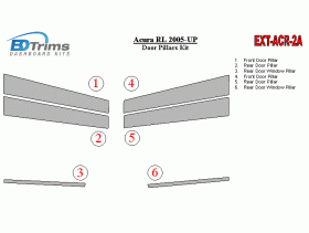 Acura RL 2005-UP Exterior Door Pillars