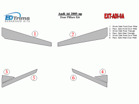 Audi A6 2005-UP Exterior Door Pillars