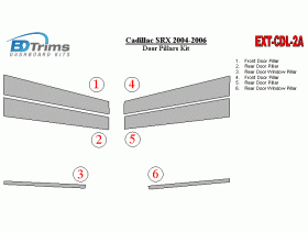 Cadillac SRX 2004-2006 Exterior Door Pillars