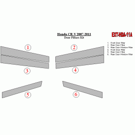 Honda CR-V 2007-UP Exterior Door Pillars