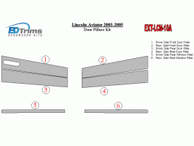 Lincoln Aviator 2003-2005 Exterior Door Pillars