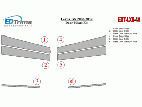 Lexus GS 2006-UP Exterior Door Pillars