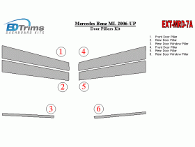 Mercedes Benz M Class 2006-UP Exterior Door Pillars