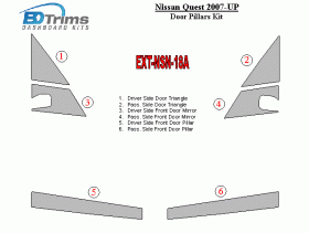 Nissan Quest 2007-UP Exterior Door Pillars