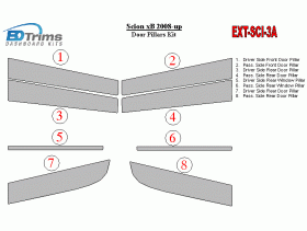Scion xB 2008-UP Exterior Door Pillars
