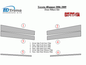 Toyota 4Runner 2006-2009 Exterior Door Pillars