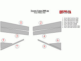 Toyota Venza 2009-UP Exterior Door Pillars