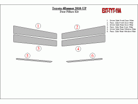 Toyota 4 Runner 2010-UP Exterior Door Pillars