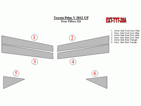 Toyota Prius V 2012-UP Exterior Door Pillars