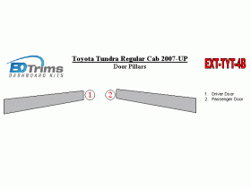 Toyota Tundra 2007-UP Exterior Door Window Pillar Post Cover Trim