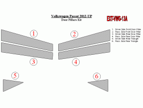 Volkswagen Passat 2012-UP Exterior Door Pillars