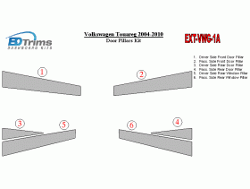 Volkswagen Touareg 2004-2010 Exterior Door Pillars