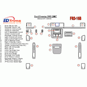 Ford Freestar 2005 - 2007 Dash Trim Kit