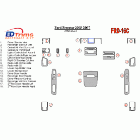 Ford Freestar 2005 - 2007 Dash Trim Kit