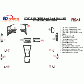 Ford Explorer Sport 2001 - 2002 Dash Trim Kit