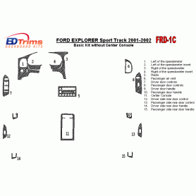 Ford Explorer Sport 2001 - 2002 Dash Trim Kit