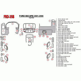 Ford Escape 2001 - 2004 Dash Trim Kit