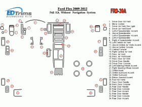 Ford Flex 2009 - 2012 Dash Trim Kit