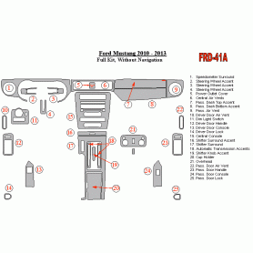 Ford Mustang 2010 - 2013 Dash Trim Kit