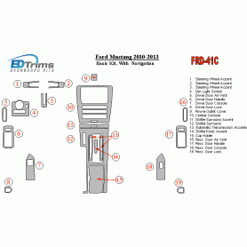 Ford Mustang 2010 - 2013 Dash Trim Kit