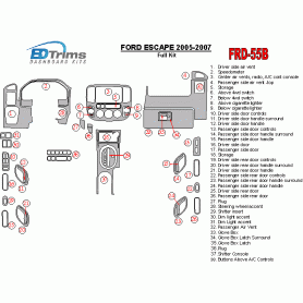 Ford Escape 2005 - 2006 Dash Trim Kit