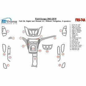 Ford Escape 2013 - 2019 Dash Trim Kit