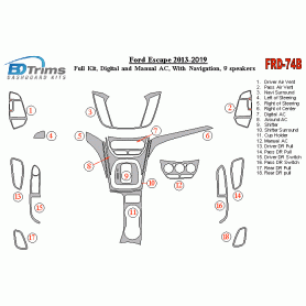 Ford Escape 2013 - 2019 Dash Trim Kit