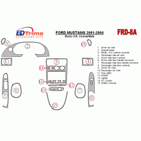 Ford Mustang 2001 - 2004 Dash Trim Kit