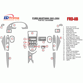 Ford Mustang 2001 - 2004 Dash Trim Kit